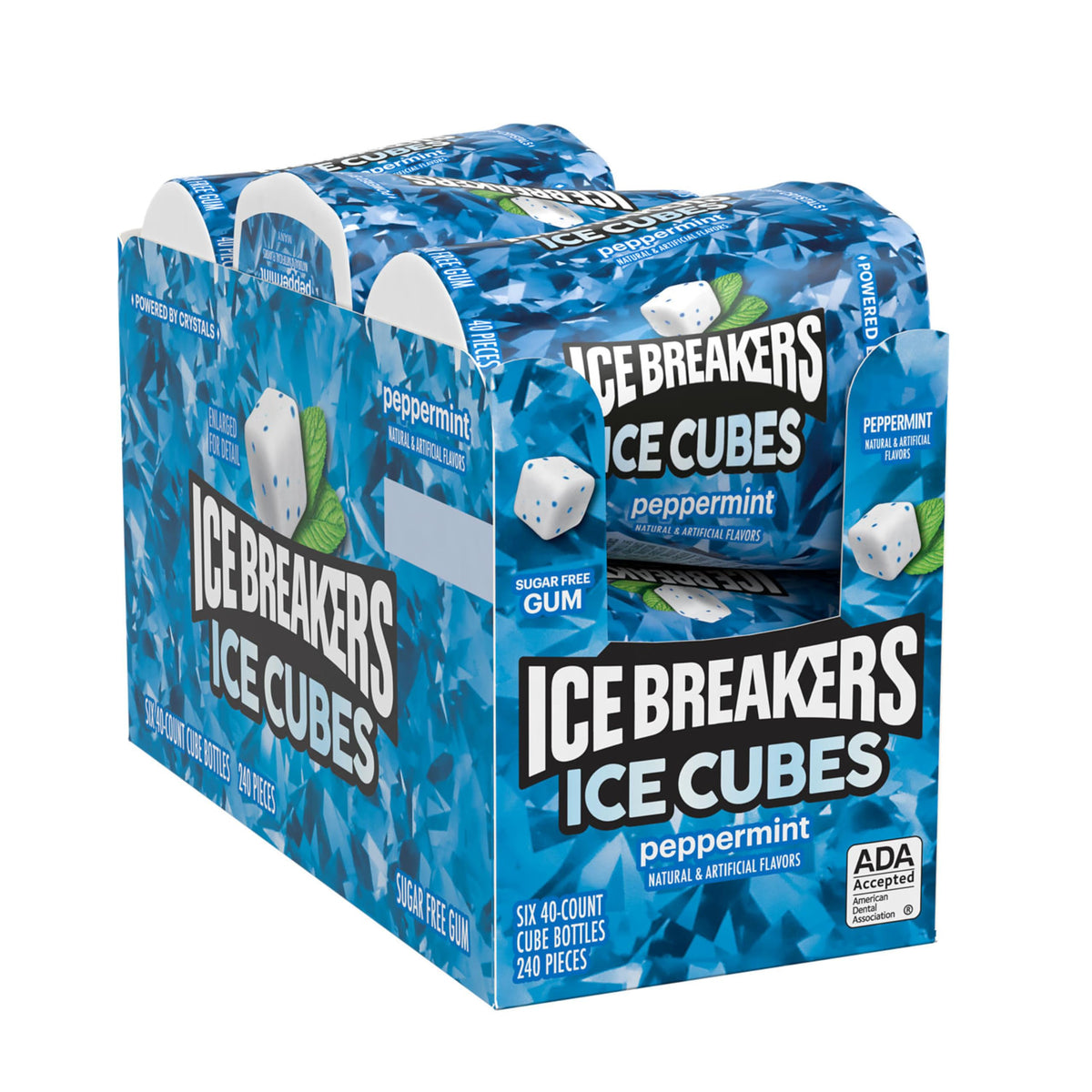 Ice Breakers Ice Cubes Six-bottle pack in mint flavor for convenience