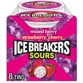 Ice Breakers Sours mixed berry tin for on-the-go freshness