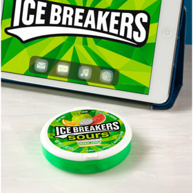 Ice Breakers Sours travel tin demonstrates portable breath freshening on the go.