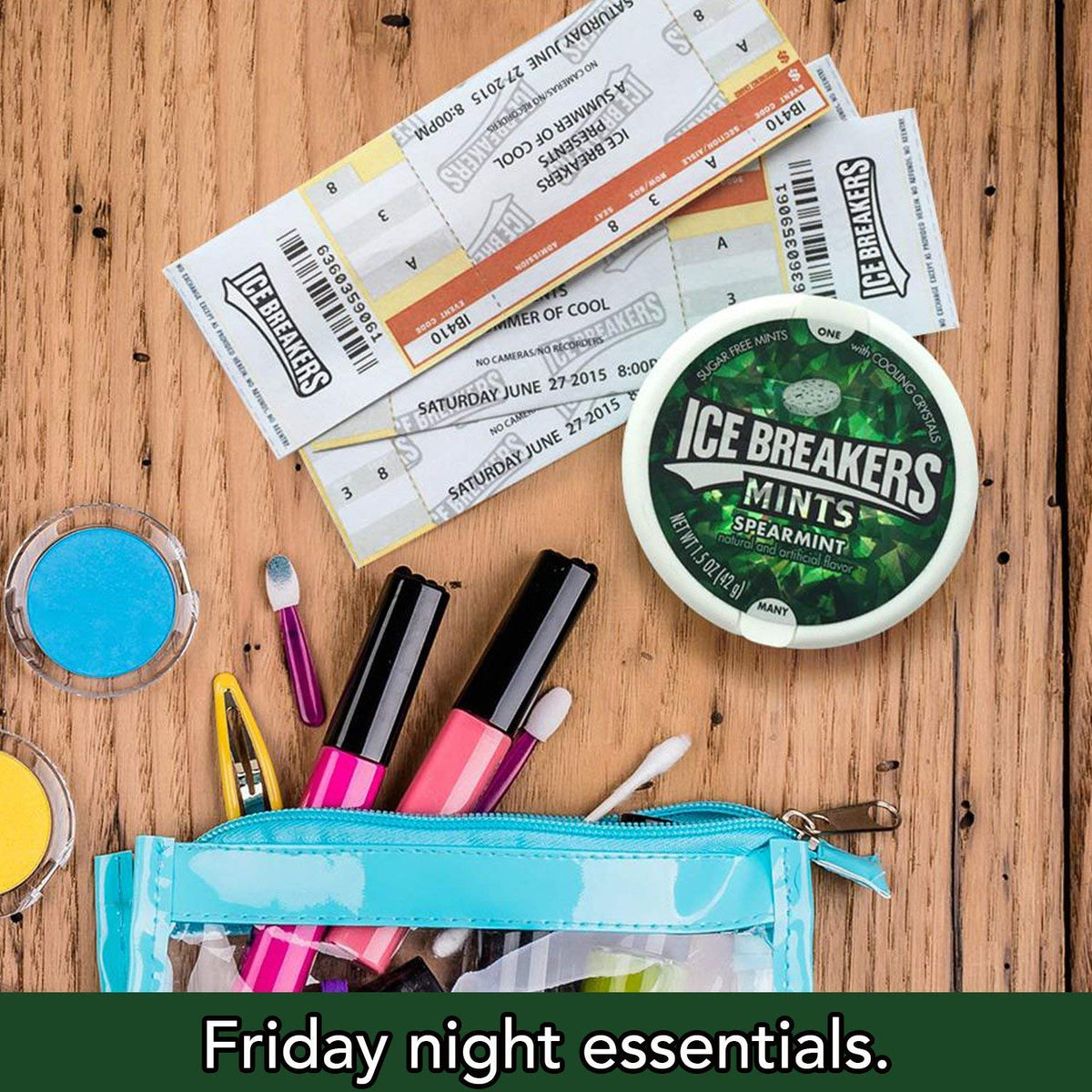 Ice Breakers Spearmint Mints gym bag quick breath boost