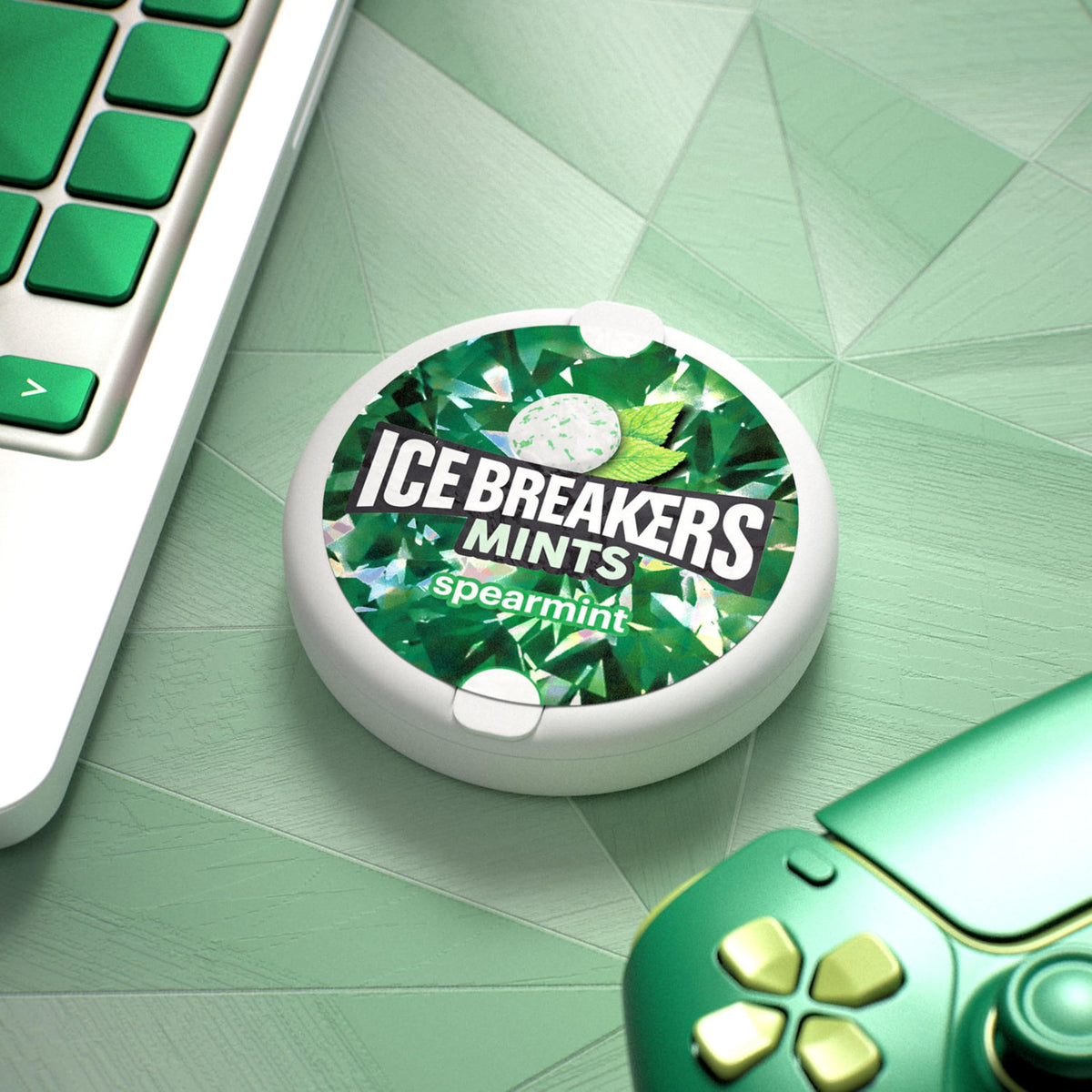Ice Breakers Spearmint tins are backpack-ready for quick refreshment.