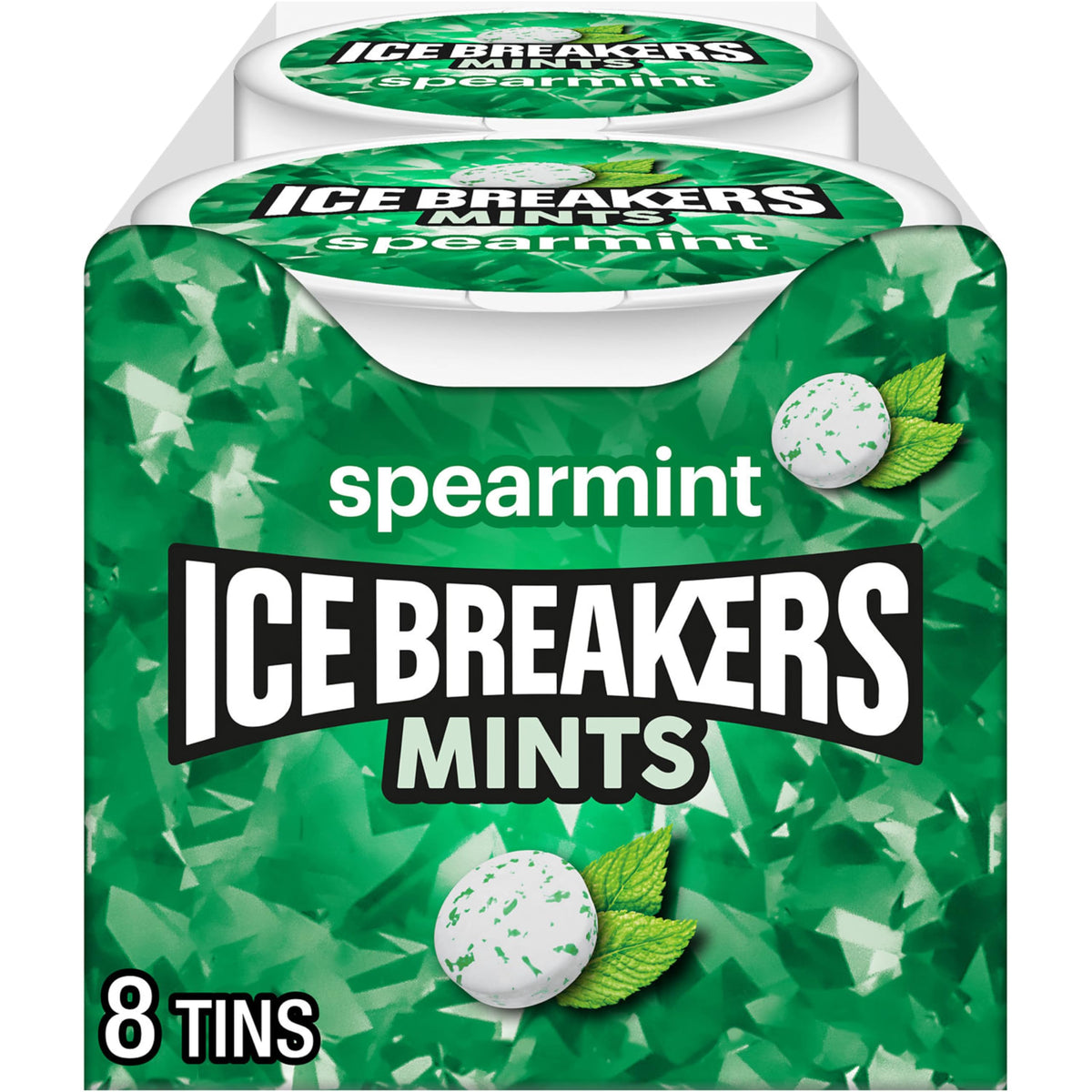 Ice Breakers Spearmint mints in a tin pack offer on-the-go refresh.