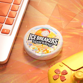 Sugar-free Ice Breakers pineapple mango mints provide long-lasting flavor without sugar