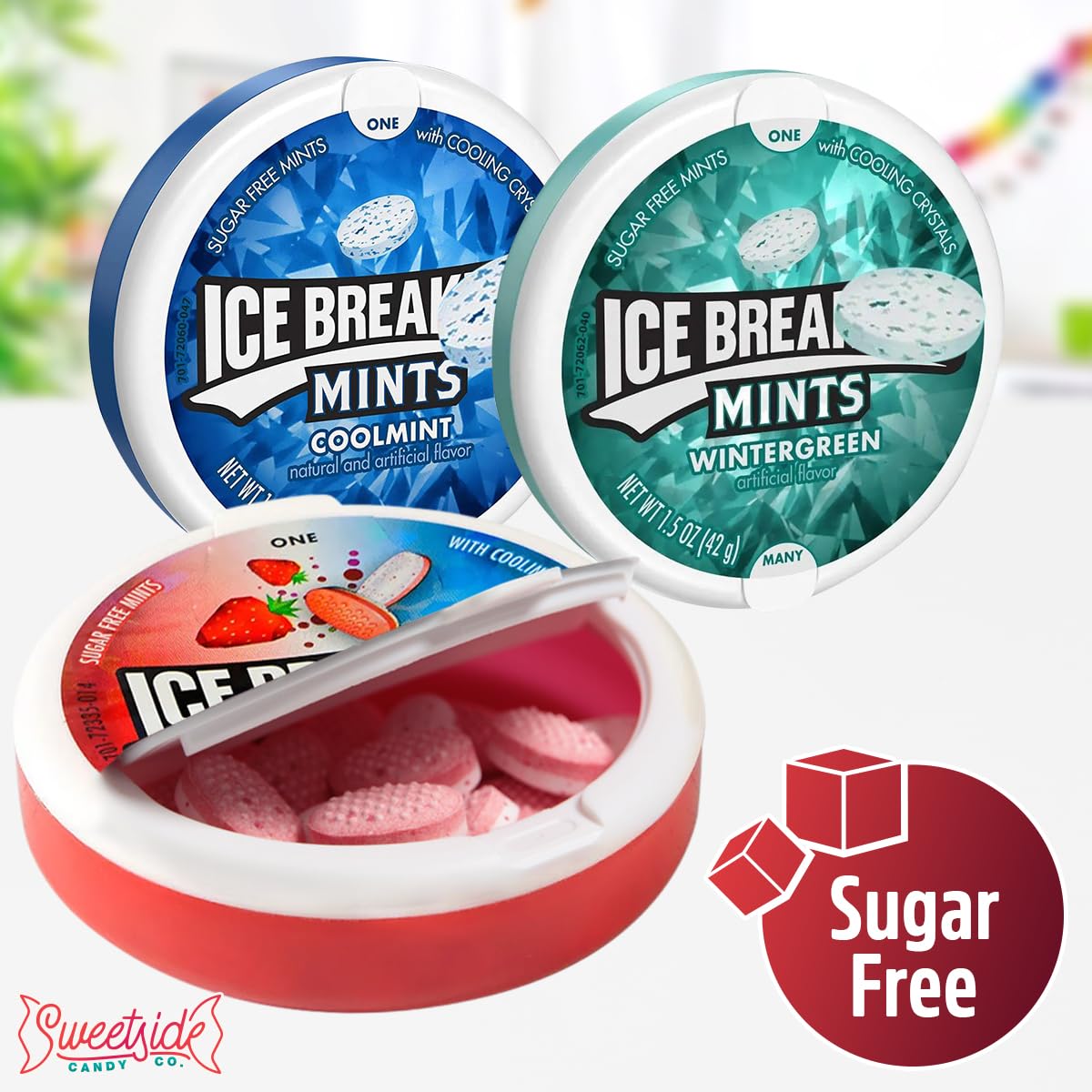 Ice Breakrs Duo mint pack displaying dual flavor burst for variety.