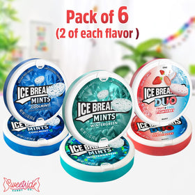Ice Breakrs Wintergreen mints pack highlighting crisp, cooling breath refreshment.