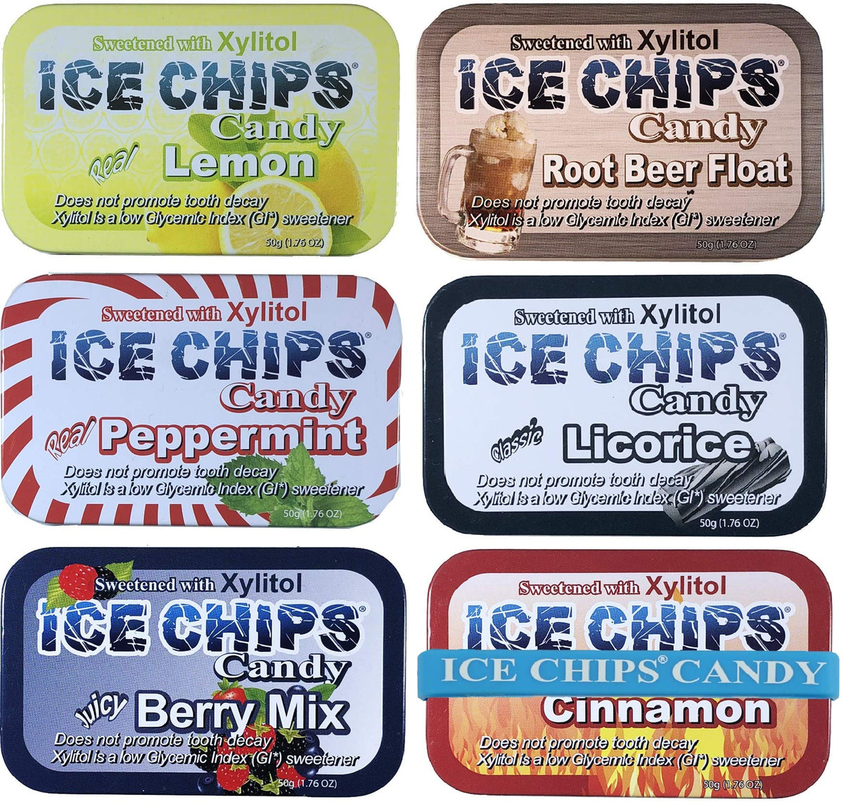 ICE CHIPS Berry Mix tin showing bold fruit flavors in a sugar-free treat