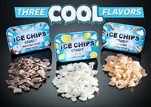 ICE CHIPS Xylitol Candy – close-up of wintergreen flavor for quick breath refreshment.