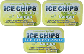 ICE CHIPS xylitol lemon candy tin pack for refreshing breath