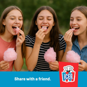 Icee Cotton Candy Cherry at a party setup creating carnival vibes and shared moments.