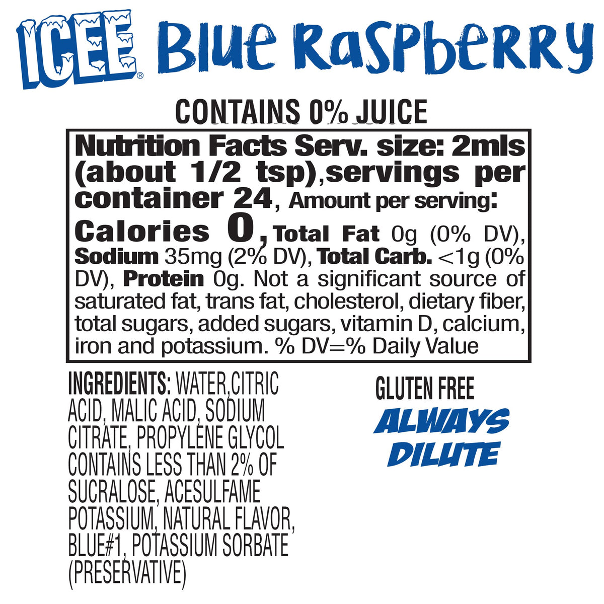 Closeup of Icee cherry bottle label highlights classic flavor