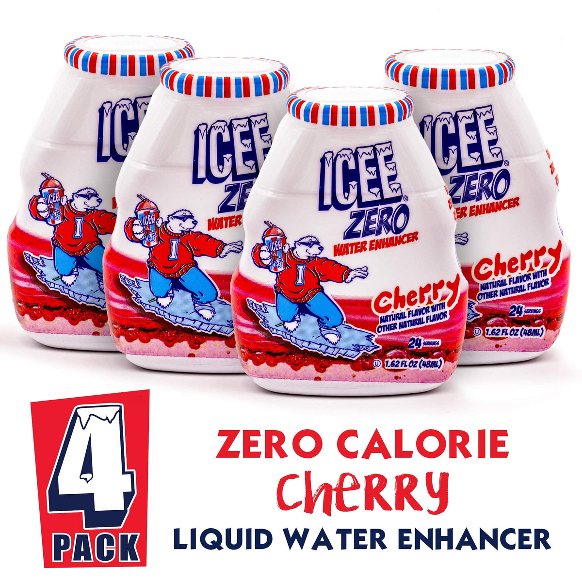 Icee Zero Cherry water enhancer dispensing nozzle close-up