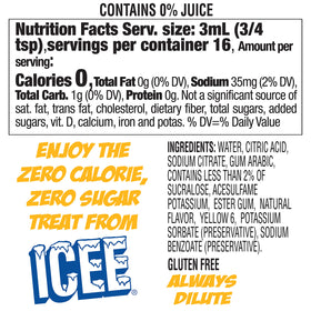 Icee Zero Water Enhancer dispensing cap—simple, mess-free mixing for any water.
