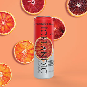 Icelandic Glacial glass with bubbles demonstrates a refreshing, ready-to-serve sparkling water.