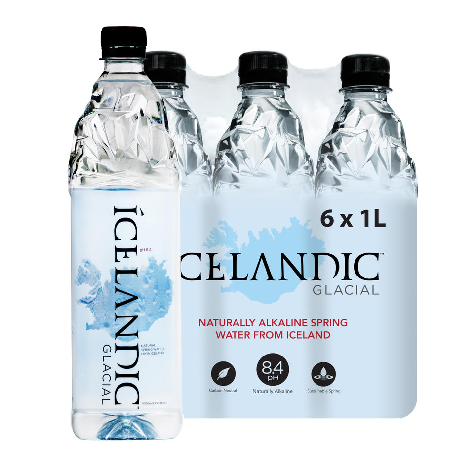 Icelandic Glacial natural spring bottle front for daily refreshing hydration