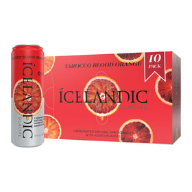 Icelandic Glacial Tarocco Blood Orange can, ideal with meals.