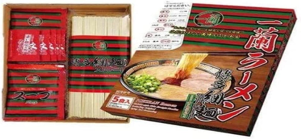 Ichiran Hakata thin noodles straight cut ready for a flavorful ramen at home.