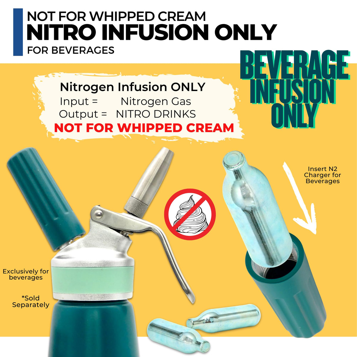 ICO 2g nitrogen cartridge close-up highlighting pure gas for clean flavor.
