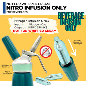 ICO 2g nitrogen cartridge close-up highlighting pure gas for clean flavor.