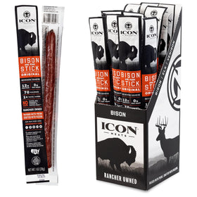ICON Meats Original flavor sticks in a rugged package, protein-packed snack.