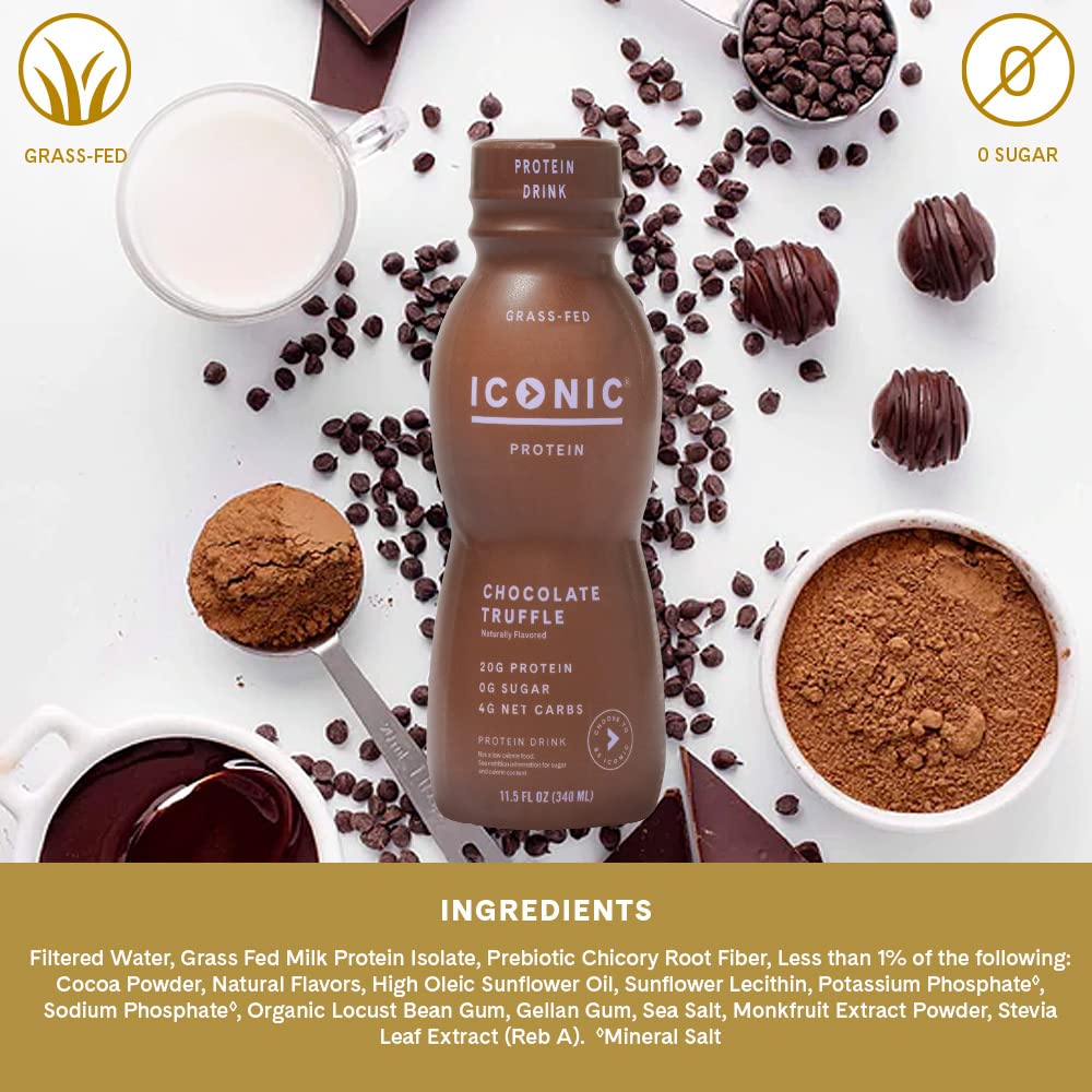 Iconic Protein Drink Chocolate Truffle on-the-go for workouts and travel.