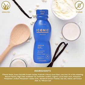 Iconic Vanilla Bean back-label with allergen and nutrition details