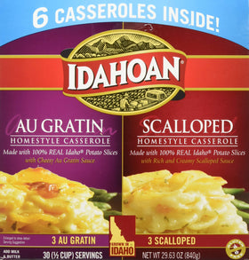 Idahoan combo pack box front—quick weeknight meals for families.