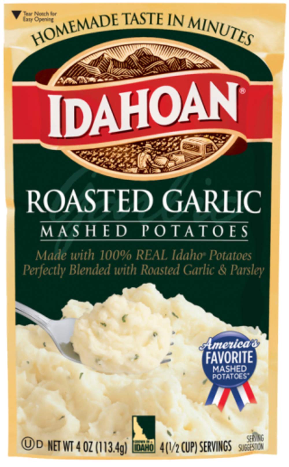 Idahoan Buttery Homestyle Mashed Potatoes, rich comforting flavor