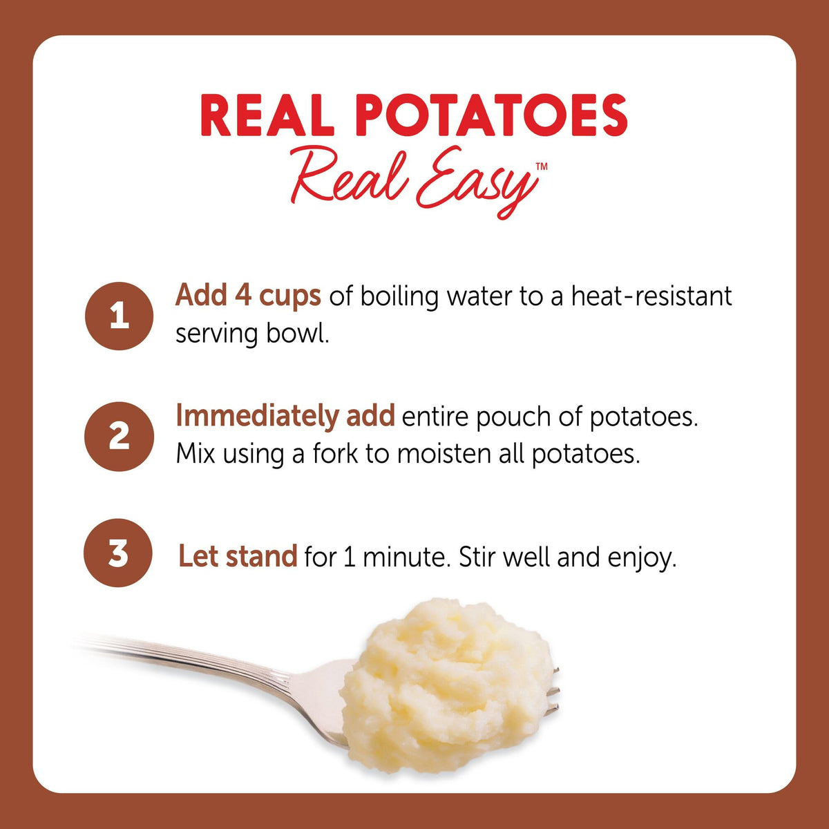 Idahoan Four Cheese mix features 100% Real Idaho potatoes with cheddar bleu romano parmesan.