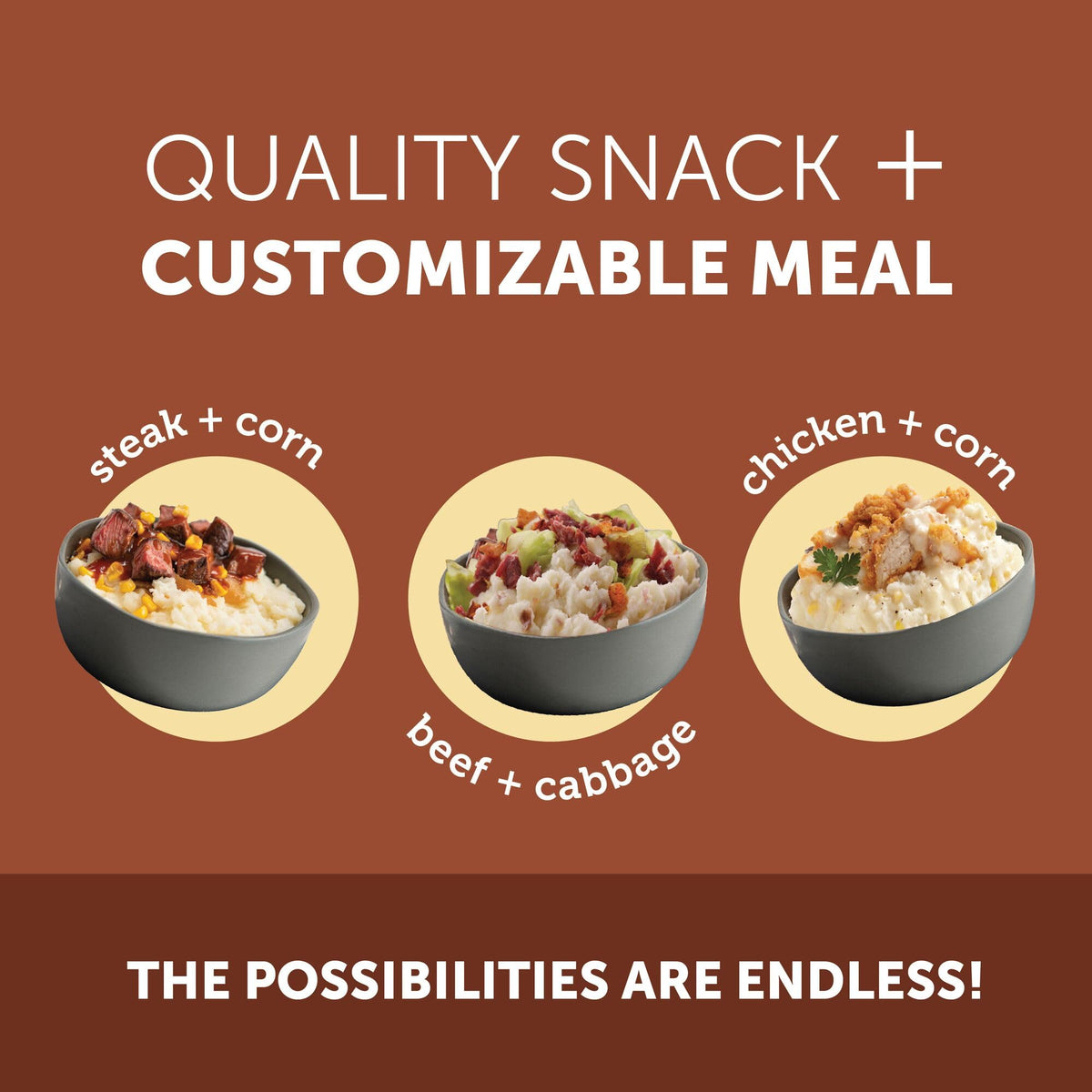 Idahoan pouch format facilitates easy prep, just add hot water or microwave.