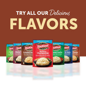 Real Idaho potatoes in each pouch for authentic flavor