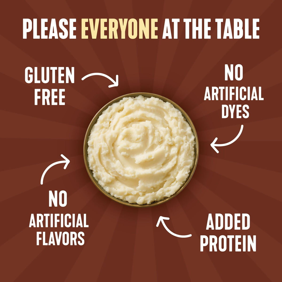 Idahoan Loaded Baked +Protein four serving portion ready in minutes