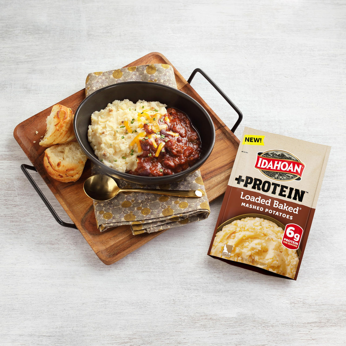 Idahoan Gluten-free label on convenient packaging for gluten conscious meals