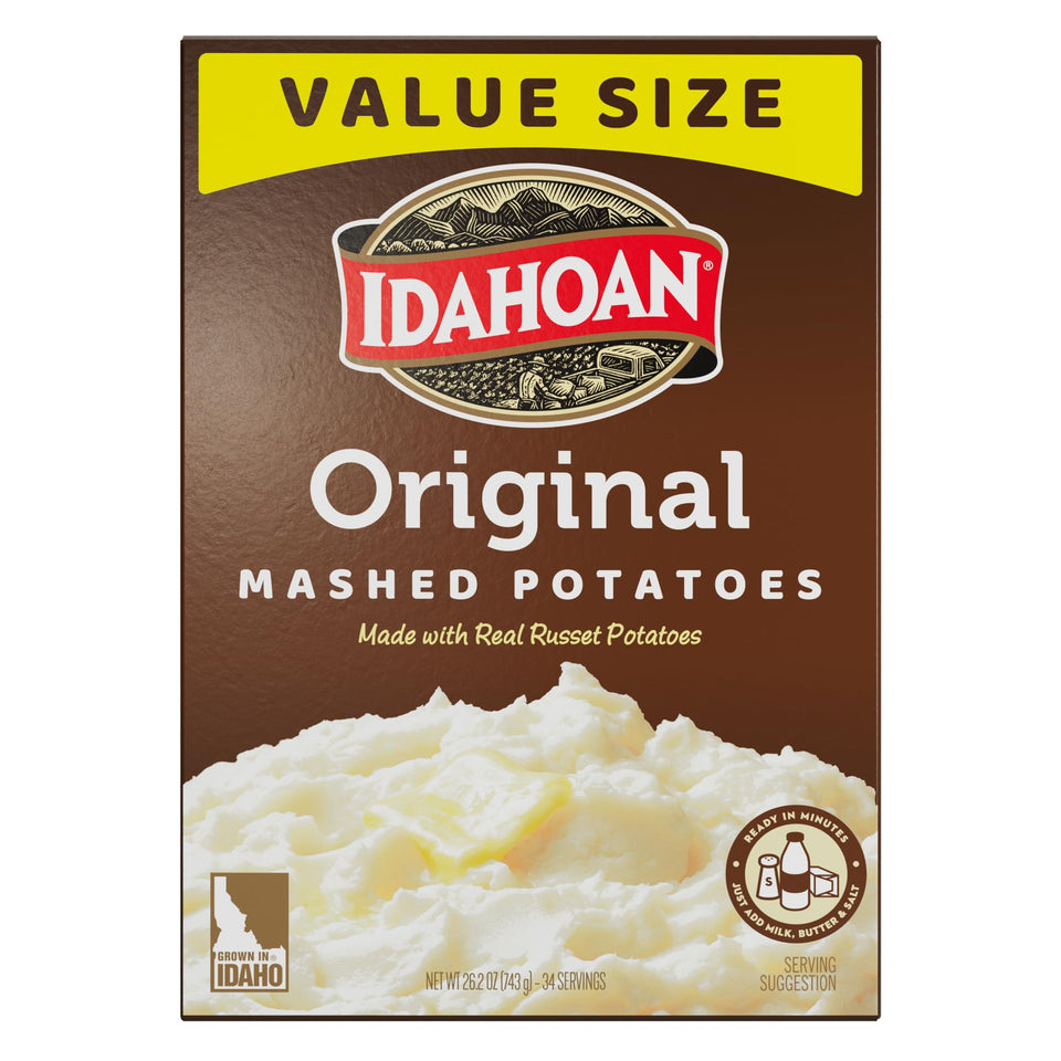 Idahoan Original Mashed Potatoes 8-pack box for quick sides