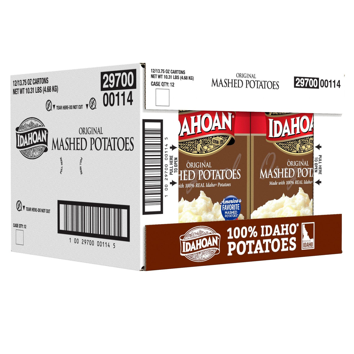 Idahoan Original Mashed Potatoes ready-to-serve bowl on table
