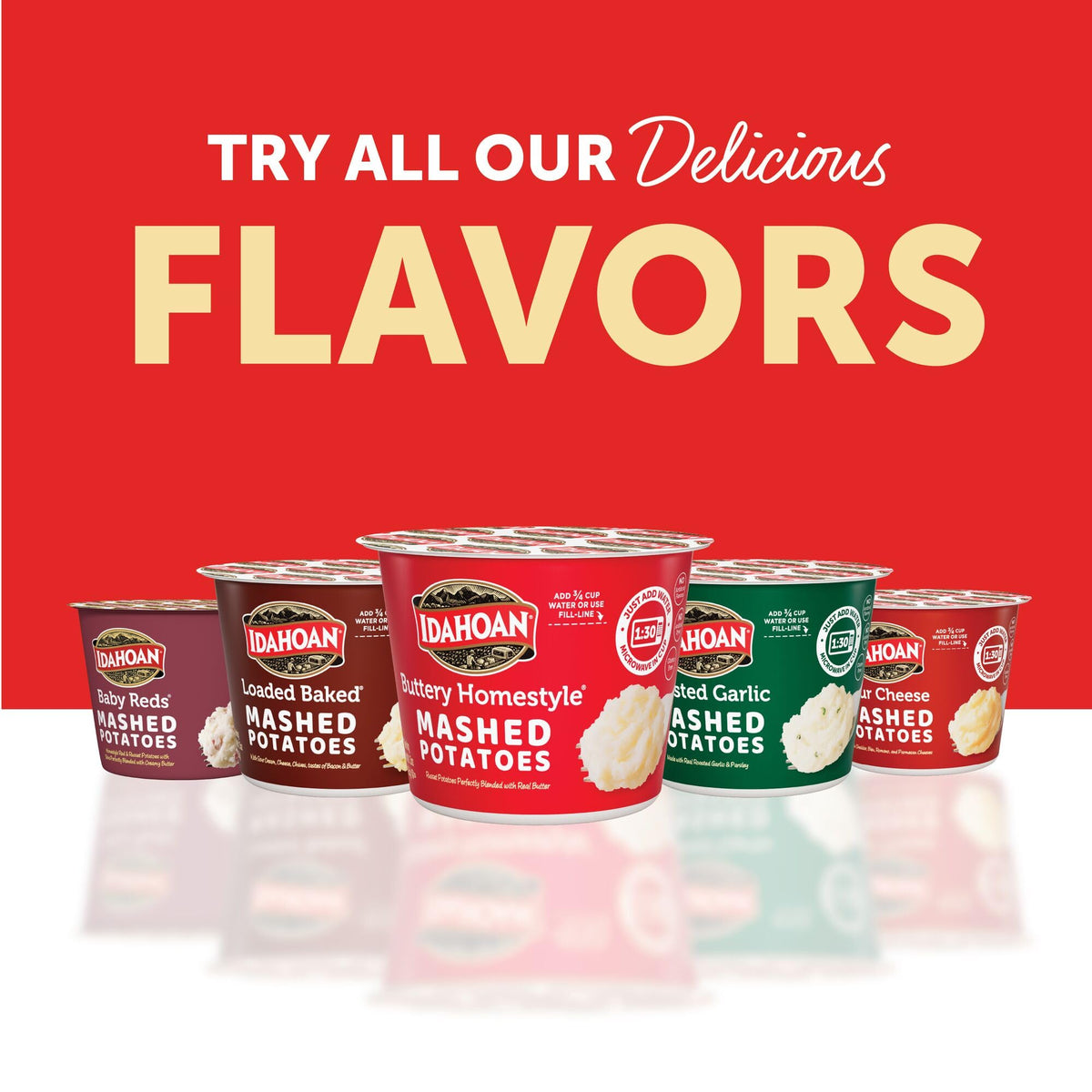 Idahoan packaging features 24 cups for quick meal prep