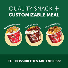 Idahoan Roasted Garlic Mashed Potatoes served in a bowl reveals smooth, comforting mash.
