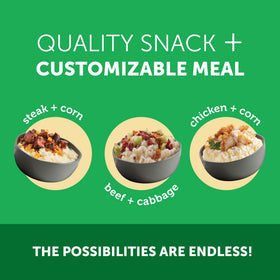 Idahoan mashed potatoes paired with a plated dinner for a wholesome meal