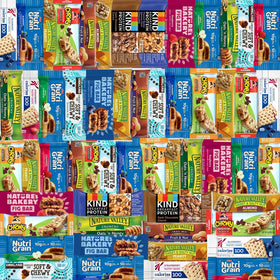 Idea Home granola bars 65-count variety pack for busy mornings.