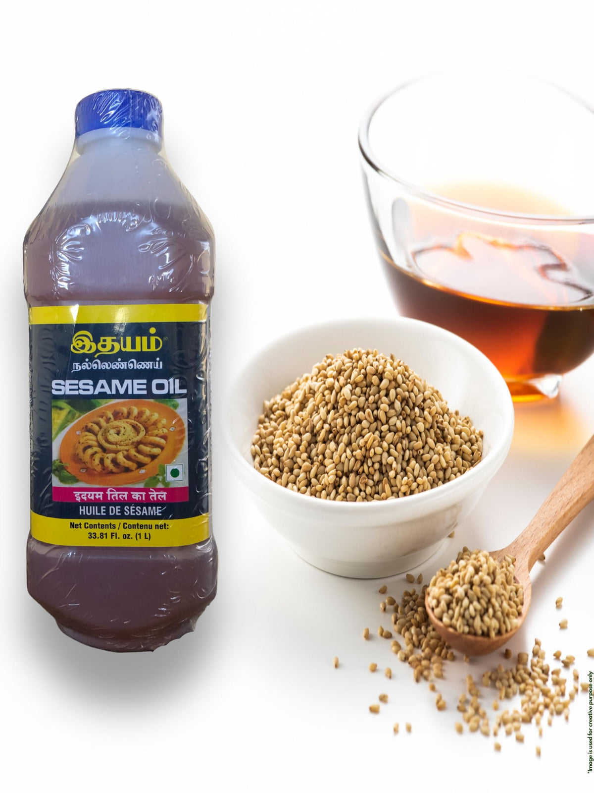 Idhayam sesame oil 1l glass-bottle preserves freshness and aroma