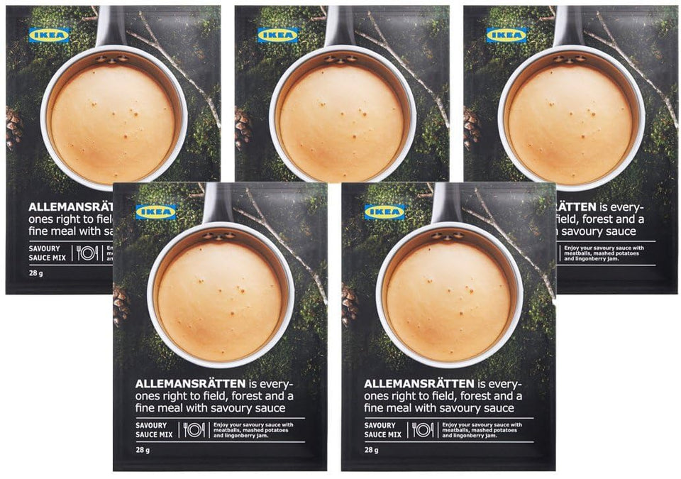 IKEA ALLEMANSRÄTTEN sauce packets for a classic Swedish meatball cream sauce.