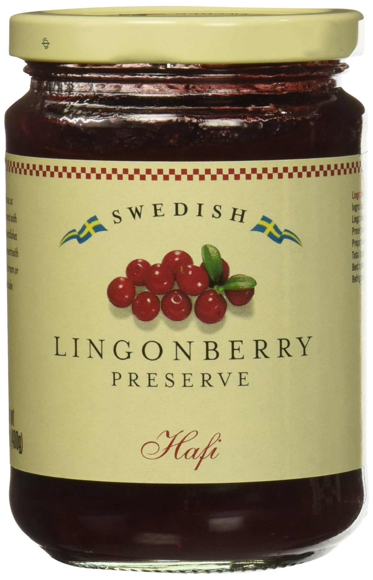 IKEA Hafi lingonberry preserves jar, ideal as a topping for yogurt or toast