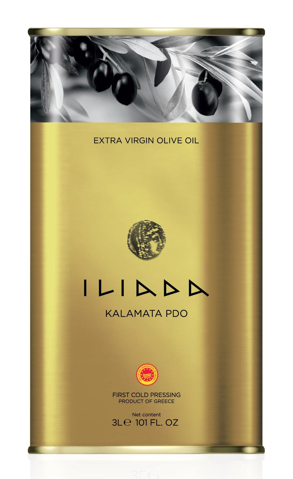 Iliada Kalamata PDO EVOO 3L bottle showcasing authentic Greek flavor for cooking.