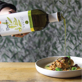 Iliada Kalamata PDO label closeup emphasizes origin and traceability for cooking confidence.