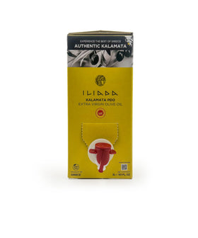 Iliada Kalamata PDO olive oil in a bag-in-box with pour spout for everyday freshness