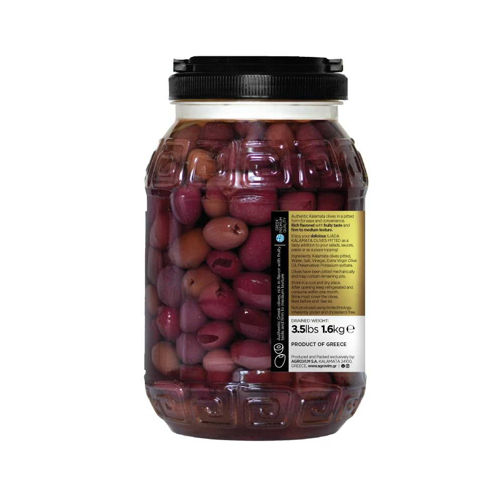 ILIADA Kalamata pitted olives in brine bowl demonstrating natural preservation