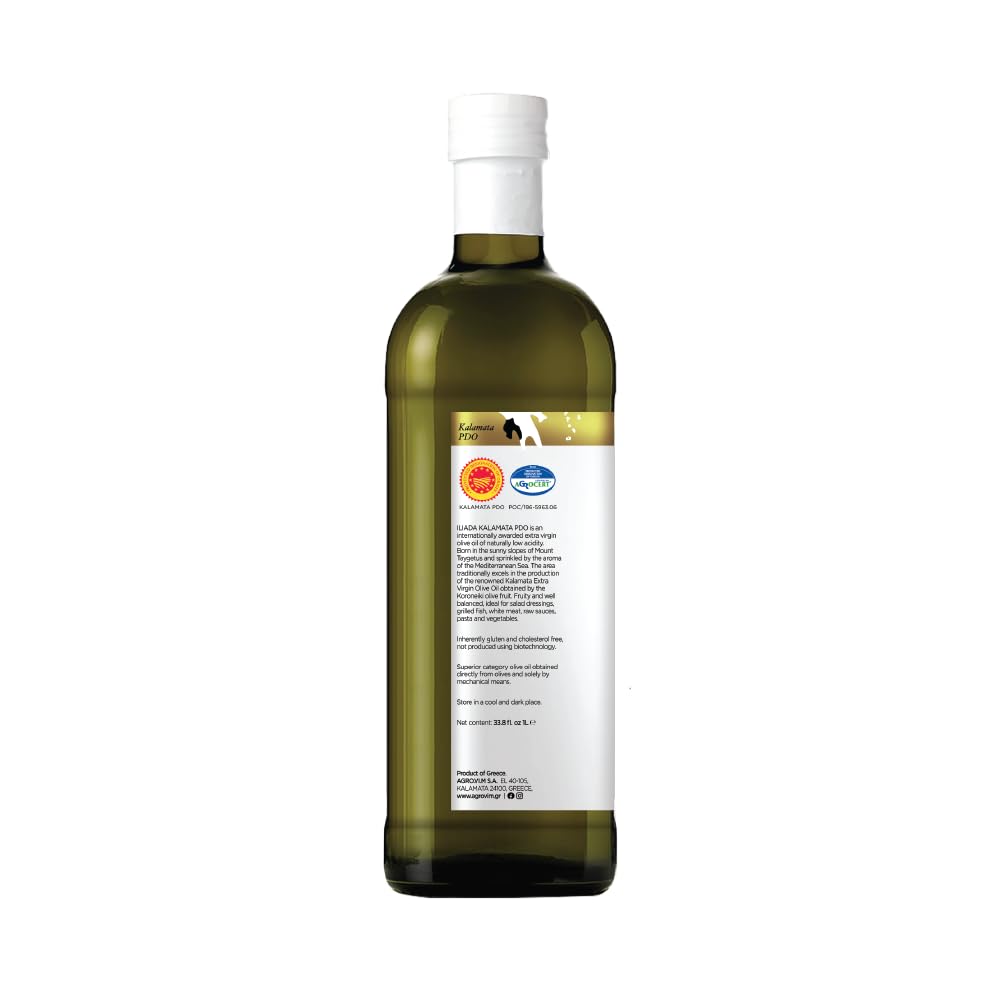 Iliada olive oil pouring action shows smooth stream for sautéing and dressings.