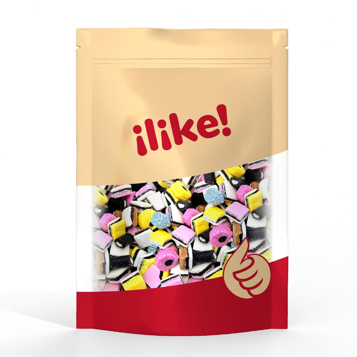 ILIKE! Soft licorice textures and vibrant shapes evoke retro charm.