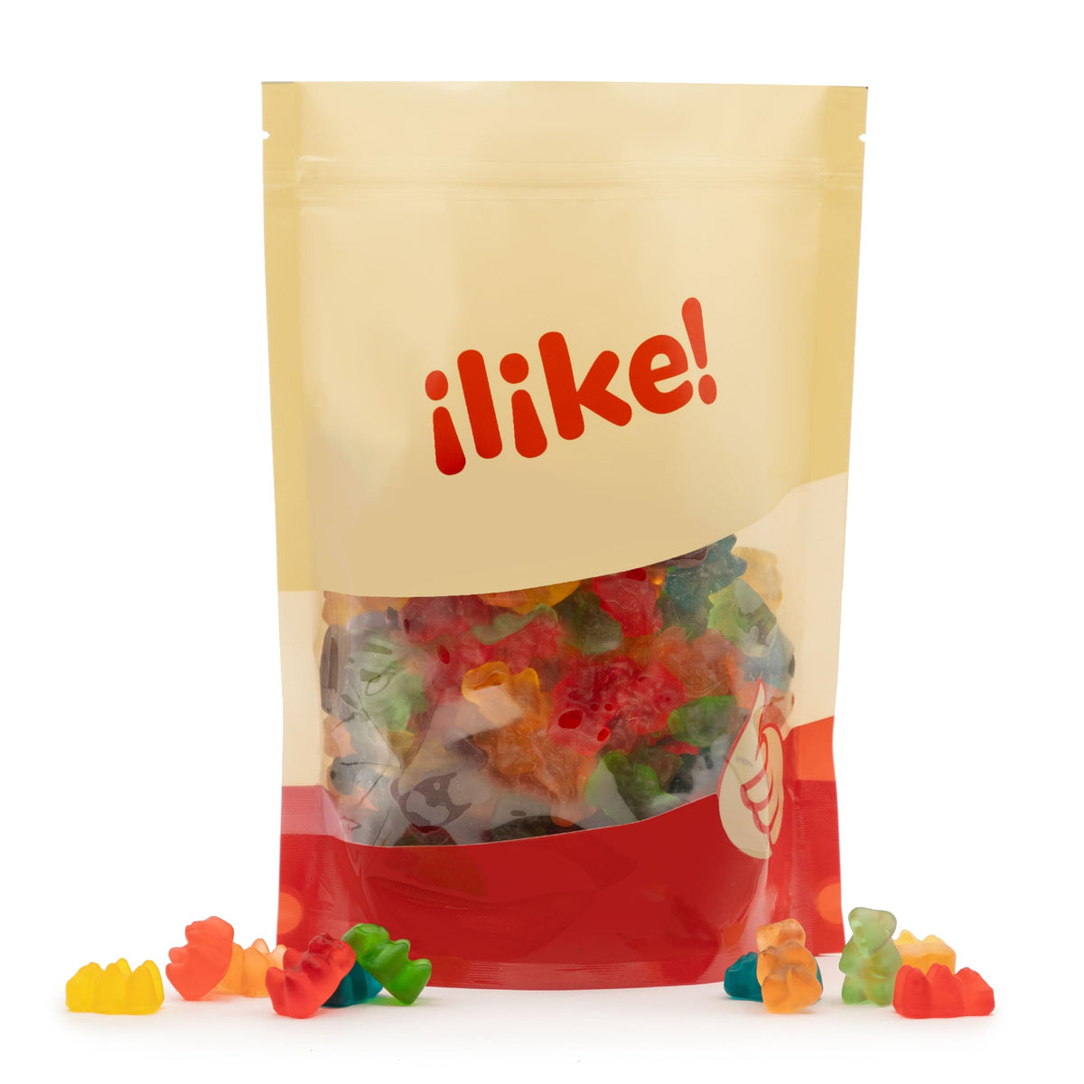 ILIKE! Bears Gummy Candy closeup for dessert garnish and kid-friendly treats.