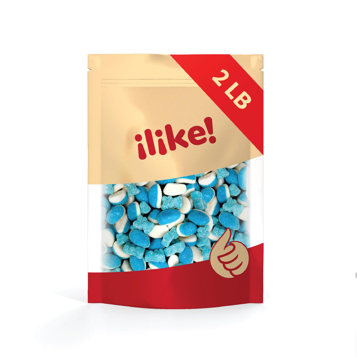 ILike! Blue gummy candy enhances candy buffets with vibrant color.