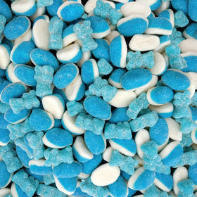 ILike! Blue Gummy Candy Mix bulk bag displayed for party buffets.
